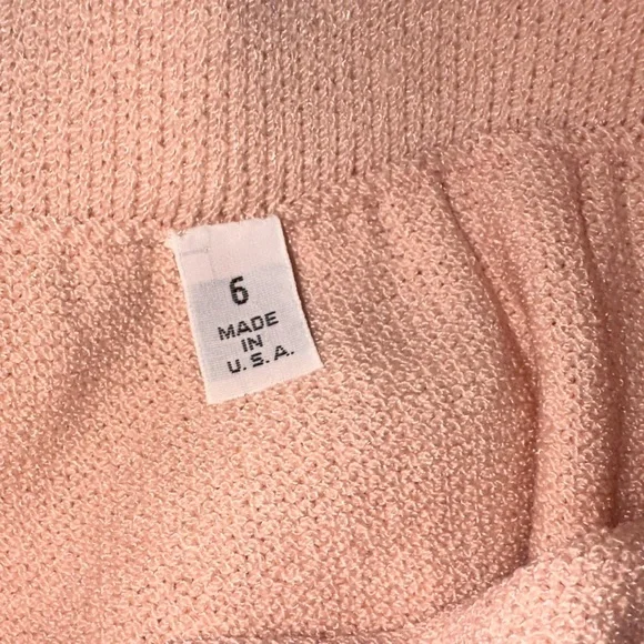 Vintage St John Knit Embroidered Cardigan // Floral Pale Pink Sweater Jacket - Picture 9 of 10